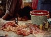 Fleischverkäufer in Menanga
